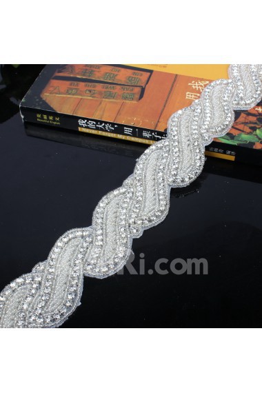 Luxurious Handmade Rhinestone Wedding Sash