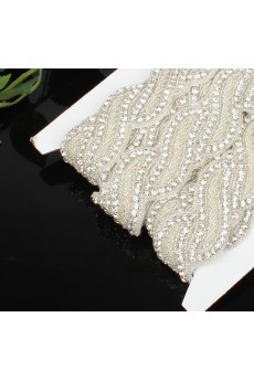 Luxurious Handmade Rhinestone Wedding Sash