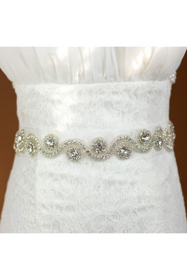 Handmade Satin Rhinestone Wedding Sash