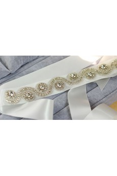 Handmade Satin Rhinestone Wedding Sash