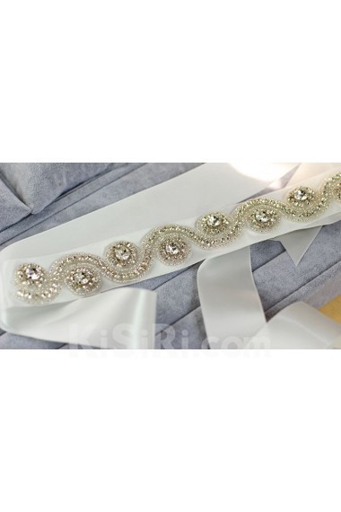 Handmade Satin Rhinestone Wedding Sash