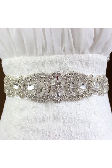 Handmade Rhinestone Wedding Sash