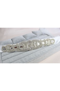 Handmade Rhinestone Wedding Sash