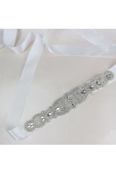 Handmade Rhinestone Wedding Sash