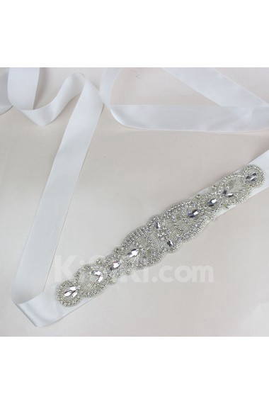 Handmade Rhinestone Wedding Sash