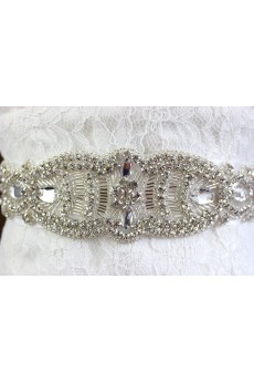 Handmade Rhinestone Wedding Sash