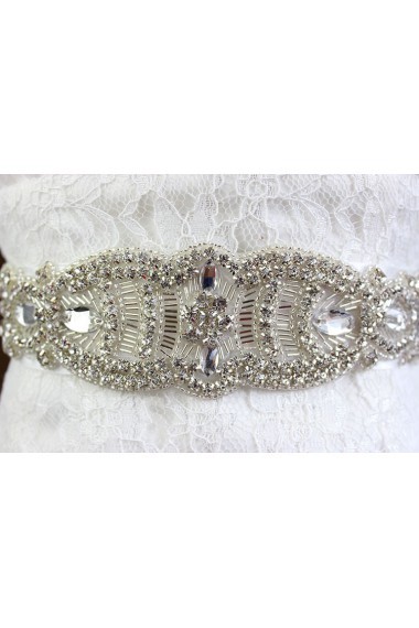 Handmade Rhinestone Wedding Sash