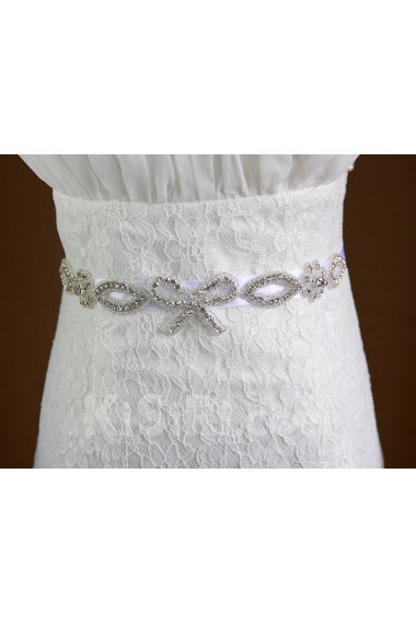 Handmade Yarn Rhinestone Wedding Sash