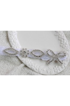 Handmade Yarn Rhinestone Wedding Sash