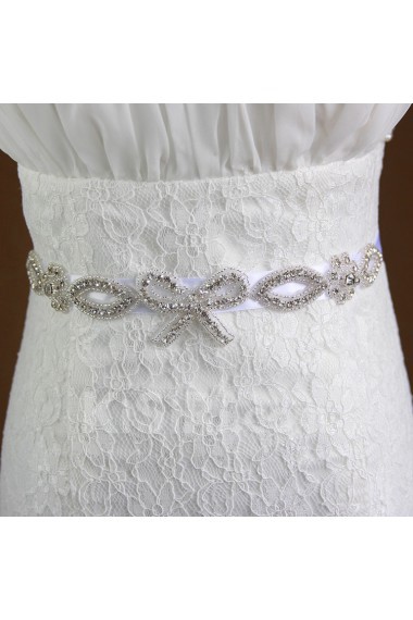 Handmade Satin Rhinestone Wedding Sash