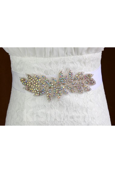 Luxurious Handmade Yarn Rhinestone Wedding Sash