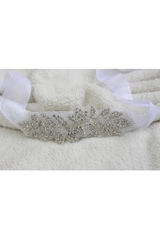 Luxurious Handmade Yarn Rhinestone Wedding Sash