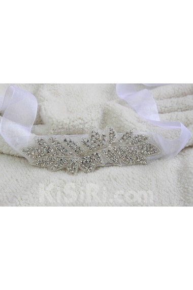 Luxurious Handmade Yarn Rhinestone Wedding Sash