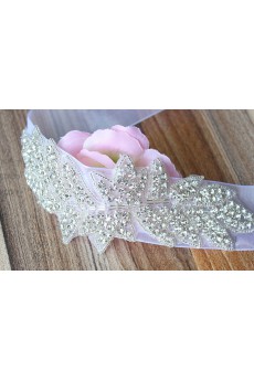 Luxurious Handmade Yarn Rhinestone Wedding Sash