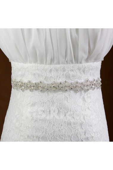 Handmade Yarn Rhinestone Wedding Sash