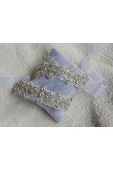 Handmade Yarn Rhinestone Wedding Sash