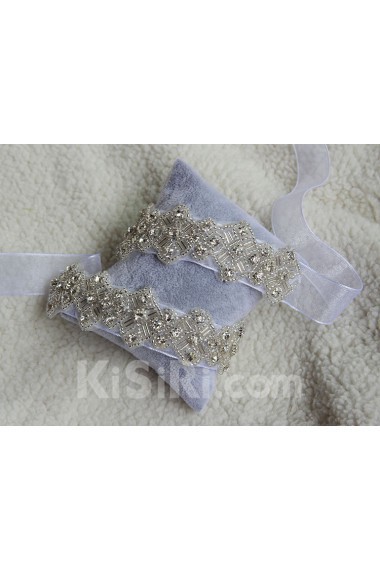 Handmade Yarn Rhinestone Wedding Sash