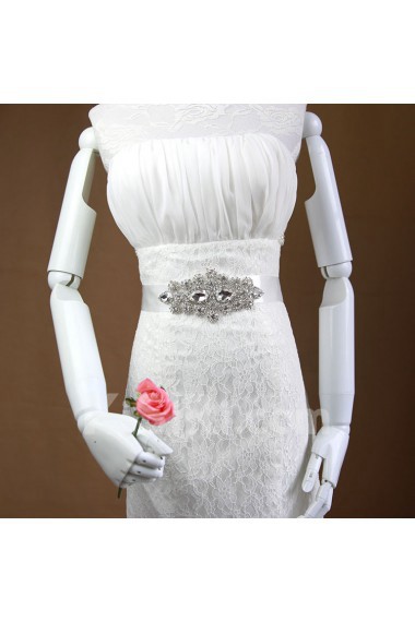 Handmade Satin Rhinestone Wedding Sash