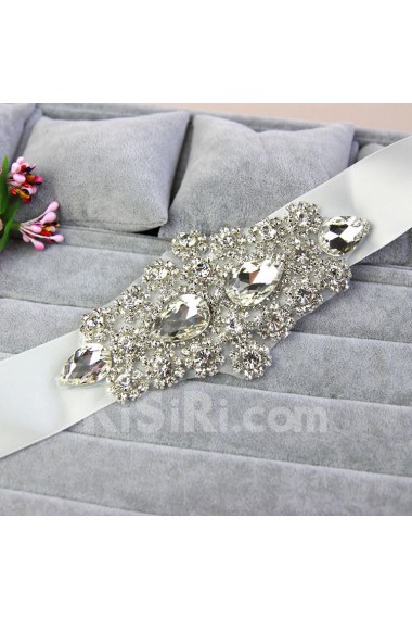 Handmade Satin Rhinestone Wedding Sash