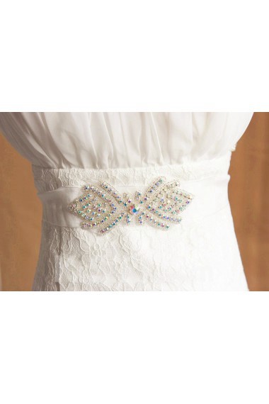 Handmade Satin Colored Rhinestone Wedding Sash