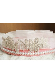 Luxurious Handmade Satin Rhinestone Wedding Sash