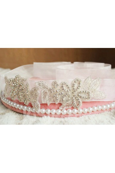 Luxurious Handmade Satin Rhinestone Wedding Sash