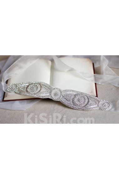 Handmade Satin Rhinestone Wedding Sash