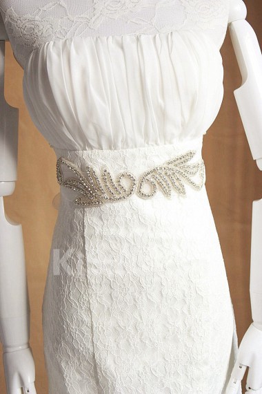 Luxurious Handmade Silk Rhinestone Wedding Sash