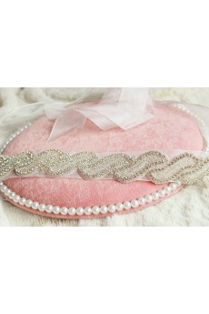 Luxurious Handmade Silk Rhinestone Wedding Sash With Beads