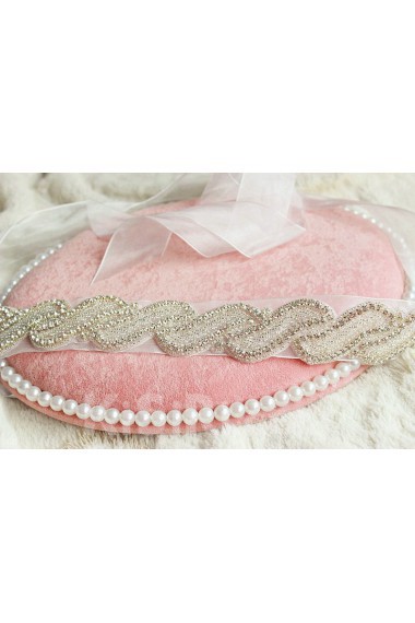 Luxurious Handmade Silk Rhinestone Wedding Sash With Beads