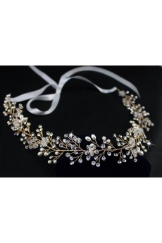 Luxurious Handmade Alloy Wedding Headpieces with Rhinestone