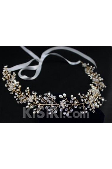 Luxurious Handmade Alloy Wedding Headpieces with Rhinestone