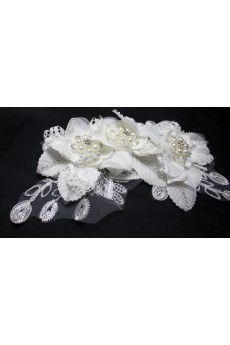 Lace Wedding Headpieces with Imitation Pearls