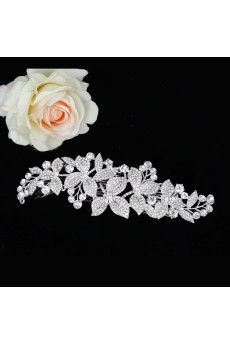 Alloy Floral Wedding Headpieces with Rhinestone