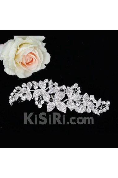 Alloy Floral Wedding Headpieces with Rhinestone