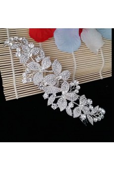 Alloy Floral Wedding Headpieces with Rhinestone