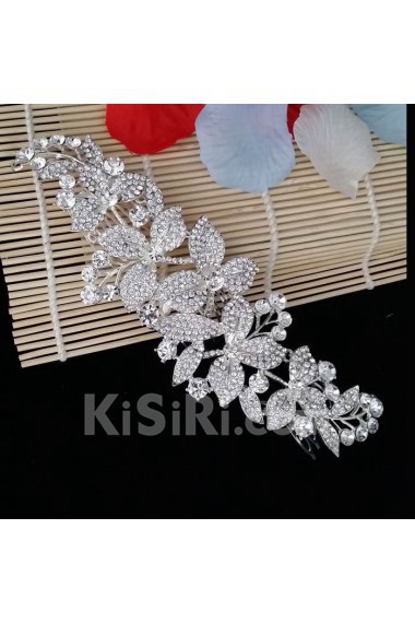 Alloy Floral Wedding Headpieces with Rhinestone