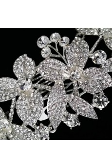 Alloy Floral Wedding Headpieces with Rhinestone