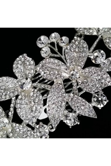 Alloy Floral Wedding Headpieces with Rhinestone