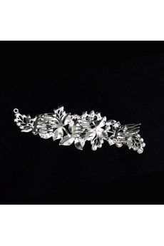 Alloy Floral Wedding Headpieces with Rhinestone