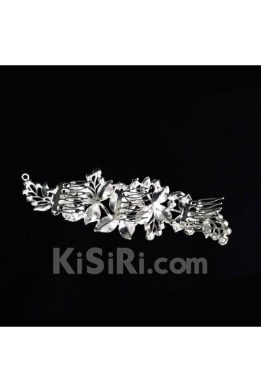 Alloy Floral Wedding Headpieces with Rhinestone