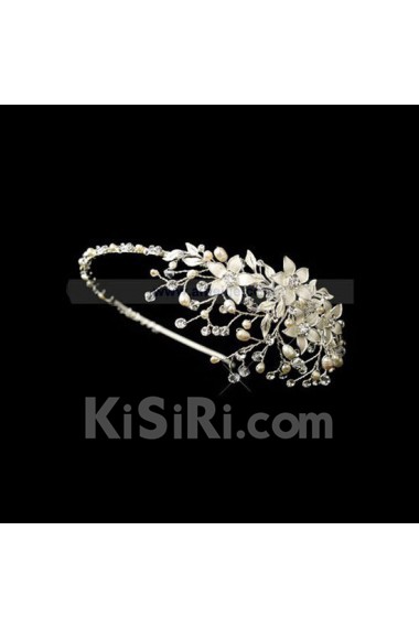 Floral Crystal Wedding Headpieces with Rhinestone