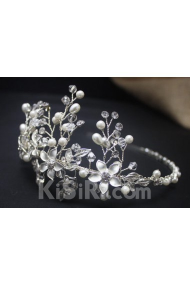 Floral Crystal Wedding Headpieces with Rhinestone