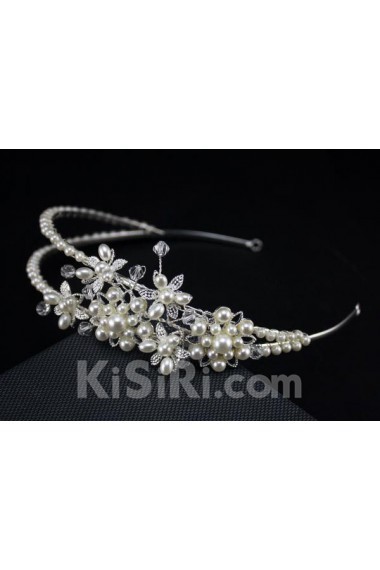 Alloy Crystal Wedding Headpieces with Rhinestone and Pearls