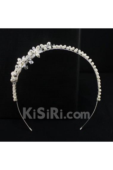 Alloy Crystal Wedding Headpieces with Rhinestone and Pearls