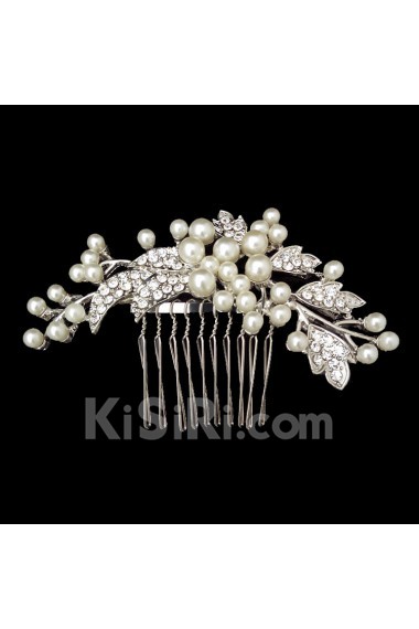 Handmade Alloy Combs Wedding Headpieces with Rhinestone