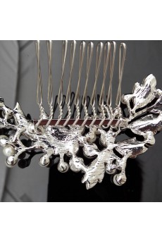 Handmade Alloy Combs Wedding Headpieces with Rhinestone