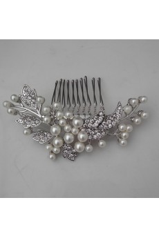 Handmade Alloy Combs Wedding Headpieces with Rhinestone