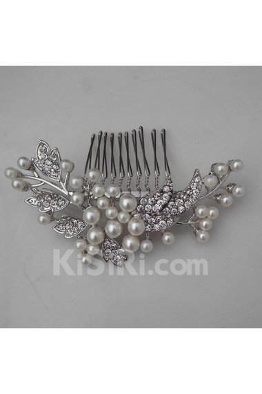 Handmade Alloy Combs Wedding Headpieces with Rhinestone