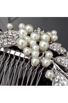 Handmade Alloy Combs Wedding Headpieces with Rhinestone